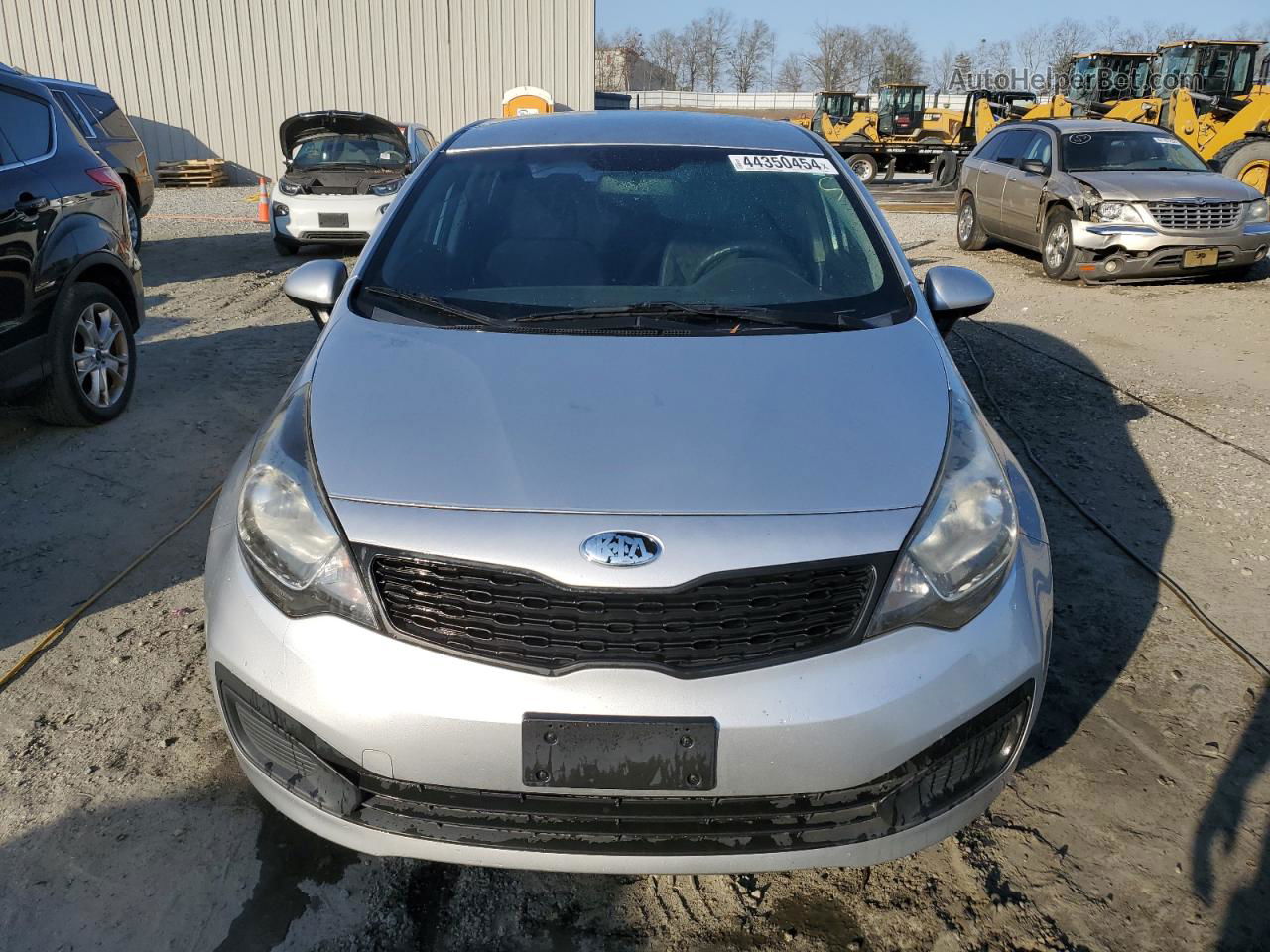 2014 Kia Rio Lx Silver vin: KNADM4A31E6403590