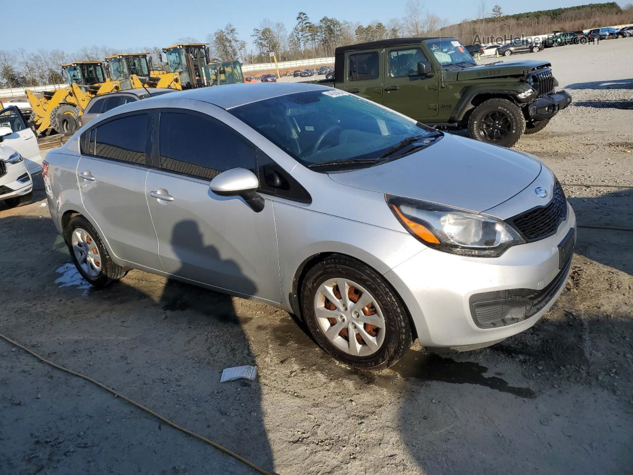 2014 Kia Rio Lx Silver vin: KNADM4A31E6403590