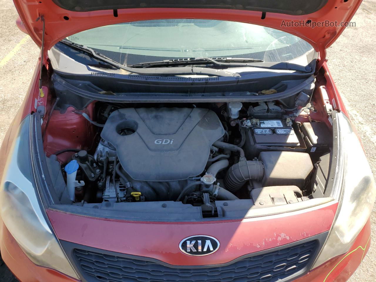 2014 Kia Rio Lx Red vin: KNADM4A31E6414539