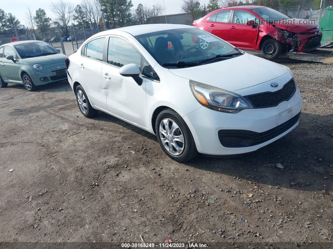 2014 Kia Rio Lx White vin: KNADM4A31E6418509