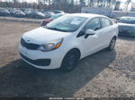 2014 Kia Rio Lx White vin: KNADM4A31E6418509