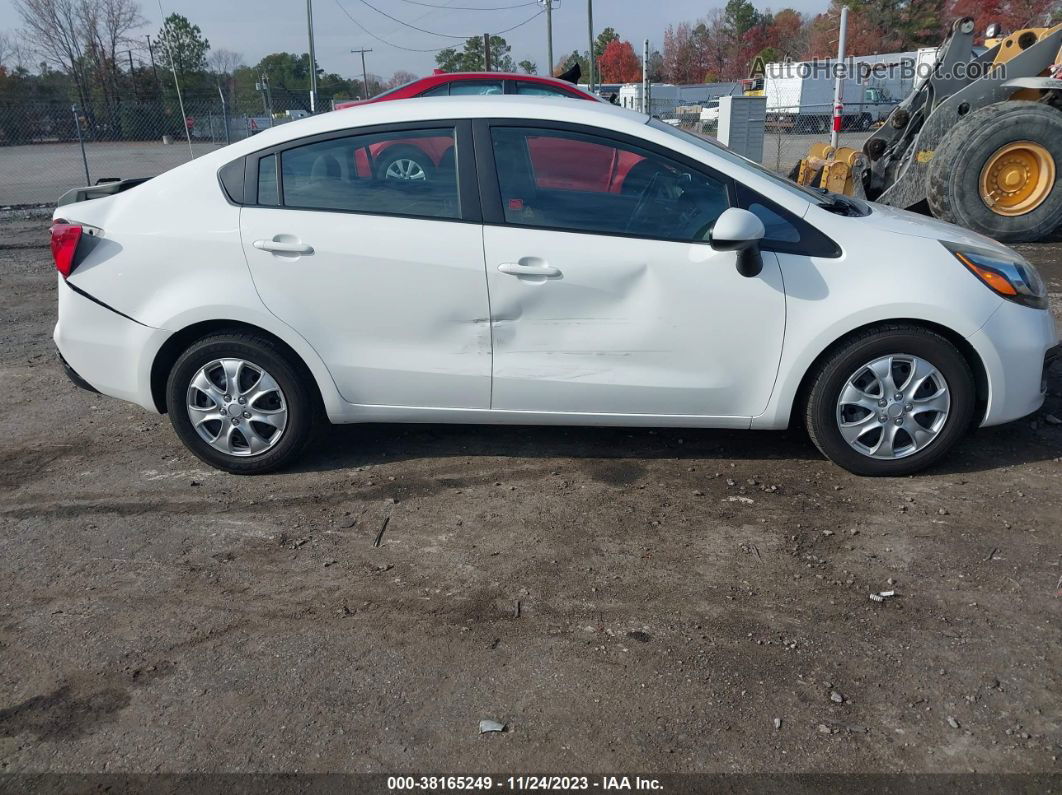 2014 Kia Rio Lx White vin: KNADM4A31E6418509