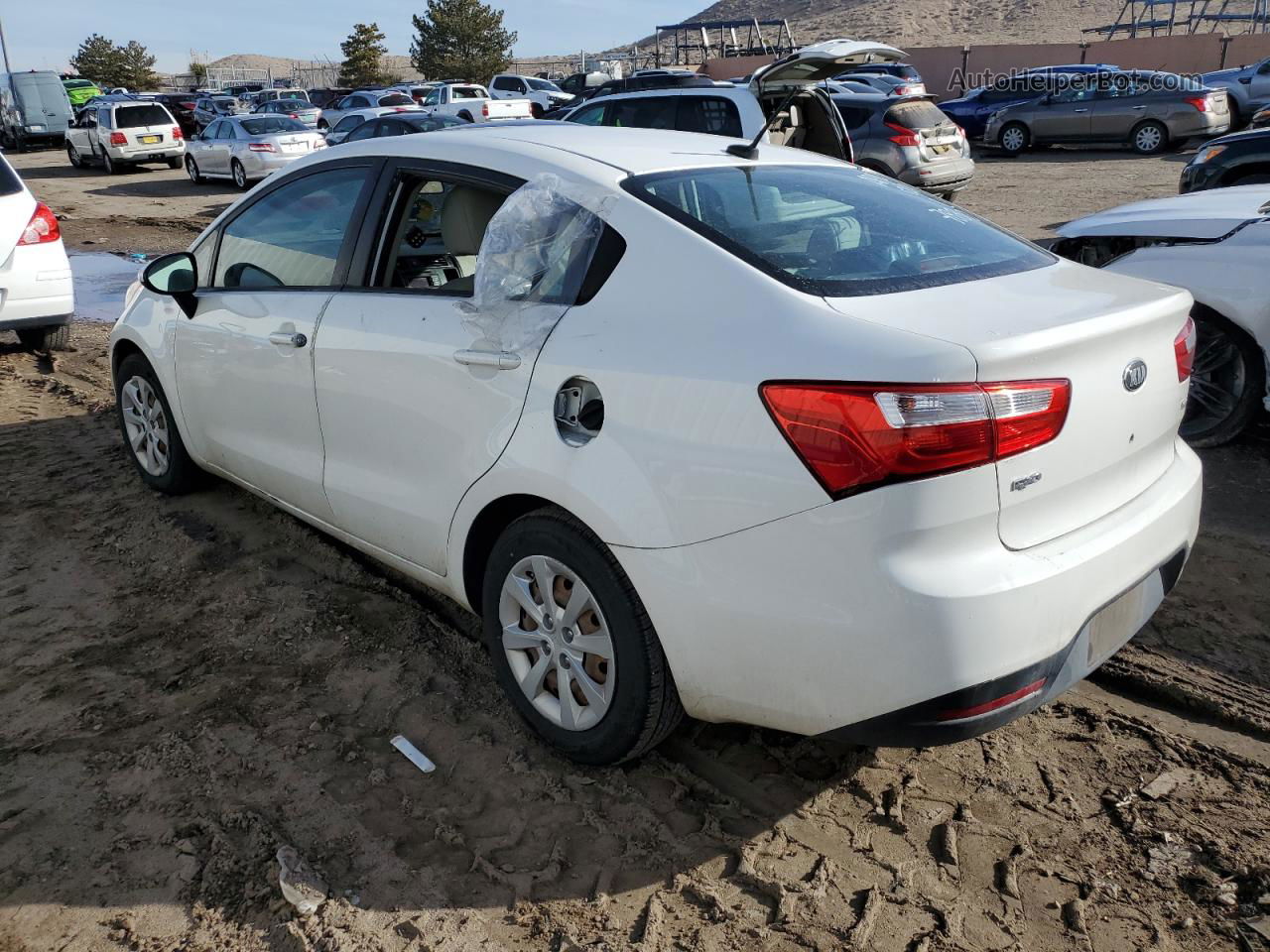 2013 Kia Rio Lx White vin: KNADM4A32D6147880