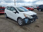 2013 Kia Rio Lx White vin: KNADM4A32D6158832