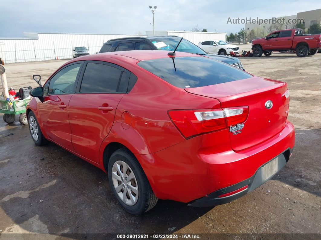 2013 Kia Rio Lx Red vin: KNADM4A32D6199347