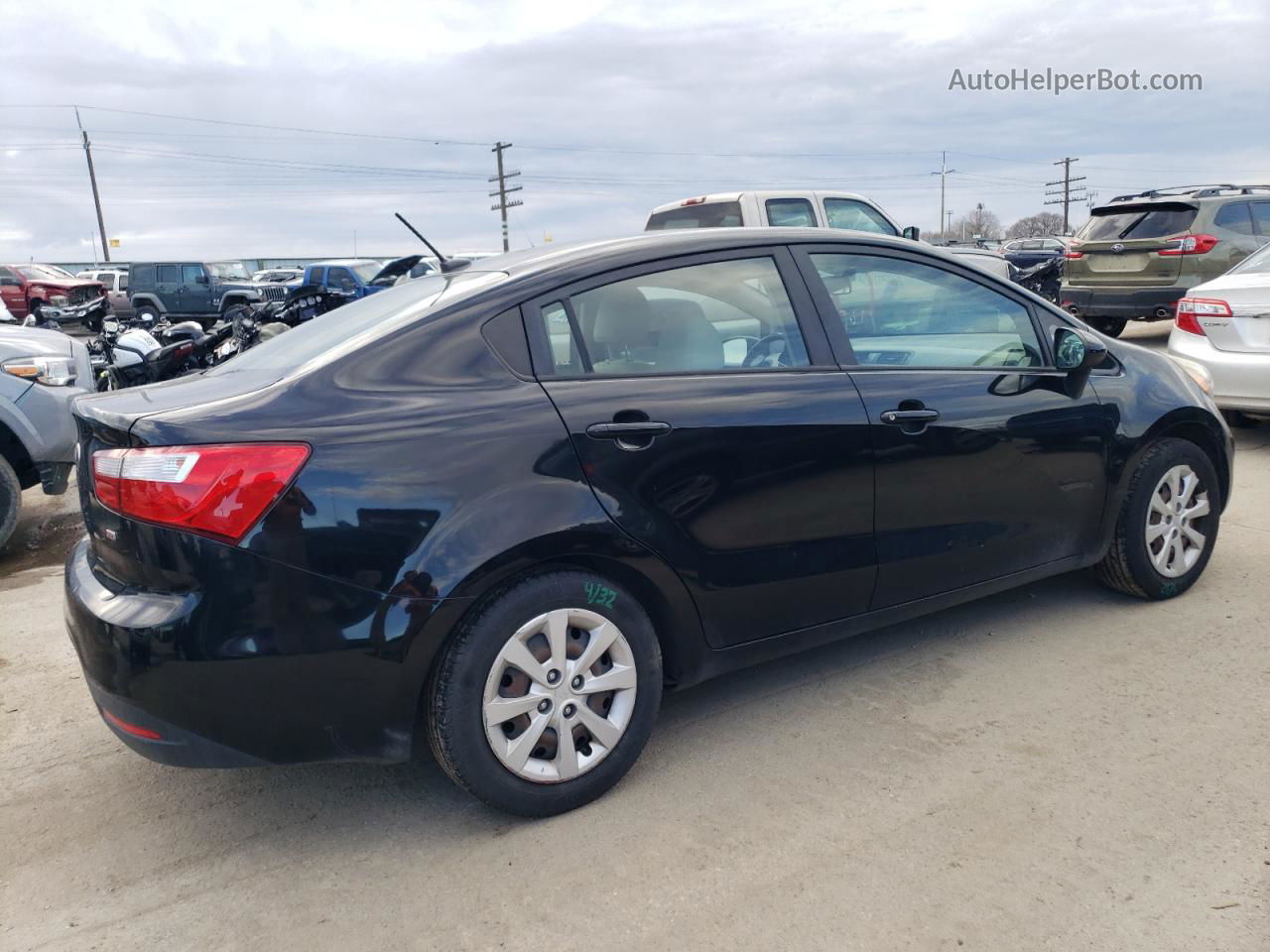 2013 Kia Rio Lx Black vin: KNADM4A32D6239023