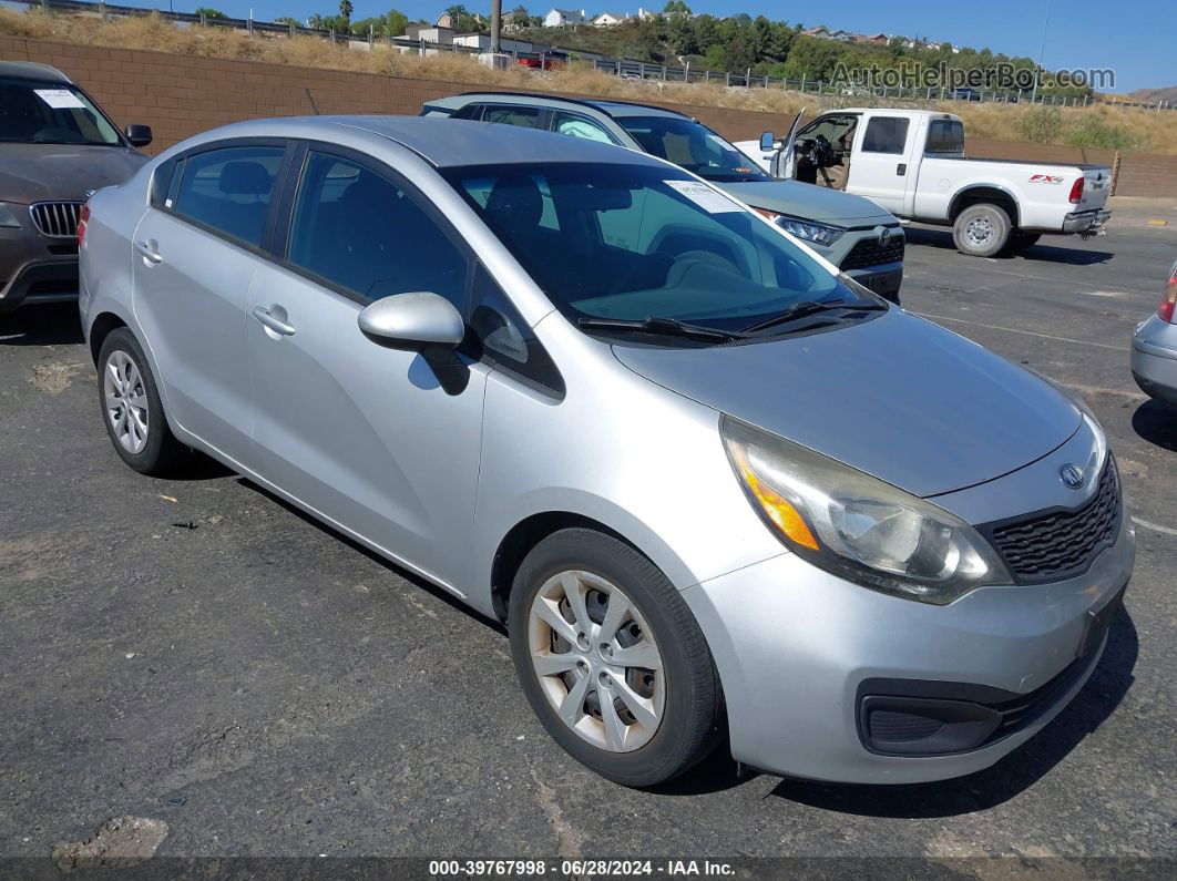 2013 Kia Rio Lx Silver vin: KNADM4A32D6268084