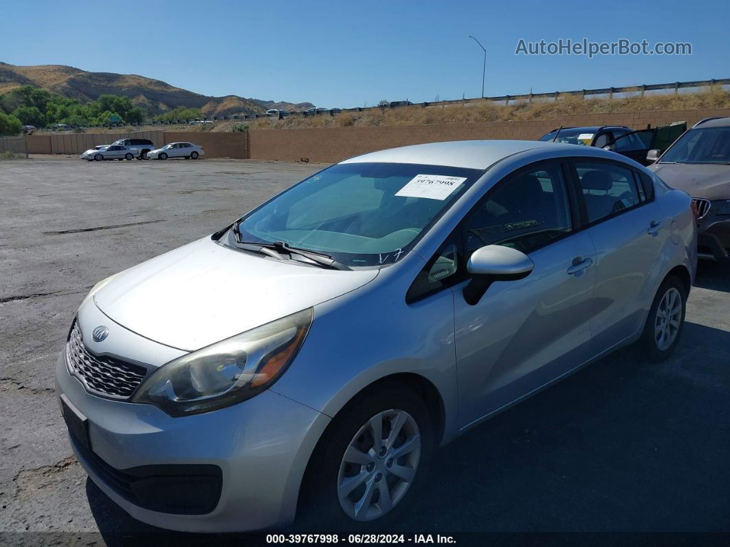 2013 Kia Rio Lx Silver vin: KNADM4A32D6268084