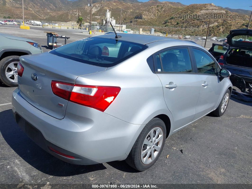 2013 Kia Rio Lx Silver vin: KNADM4A32D6268084