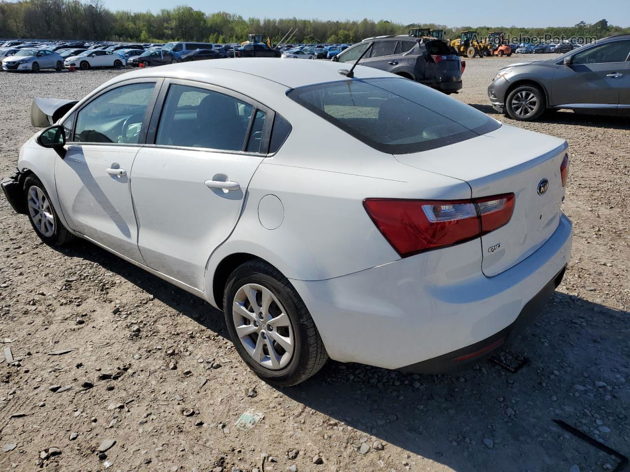 2013 Kia Rio Lx White vin: KNADM4A32D6280154