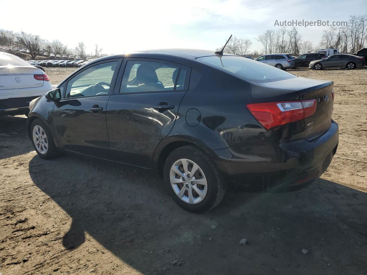 2014 Kia Rio Lx Black vin: KNADM4A32E6346073