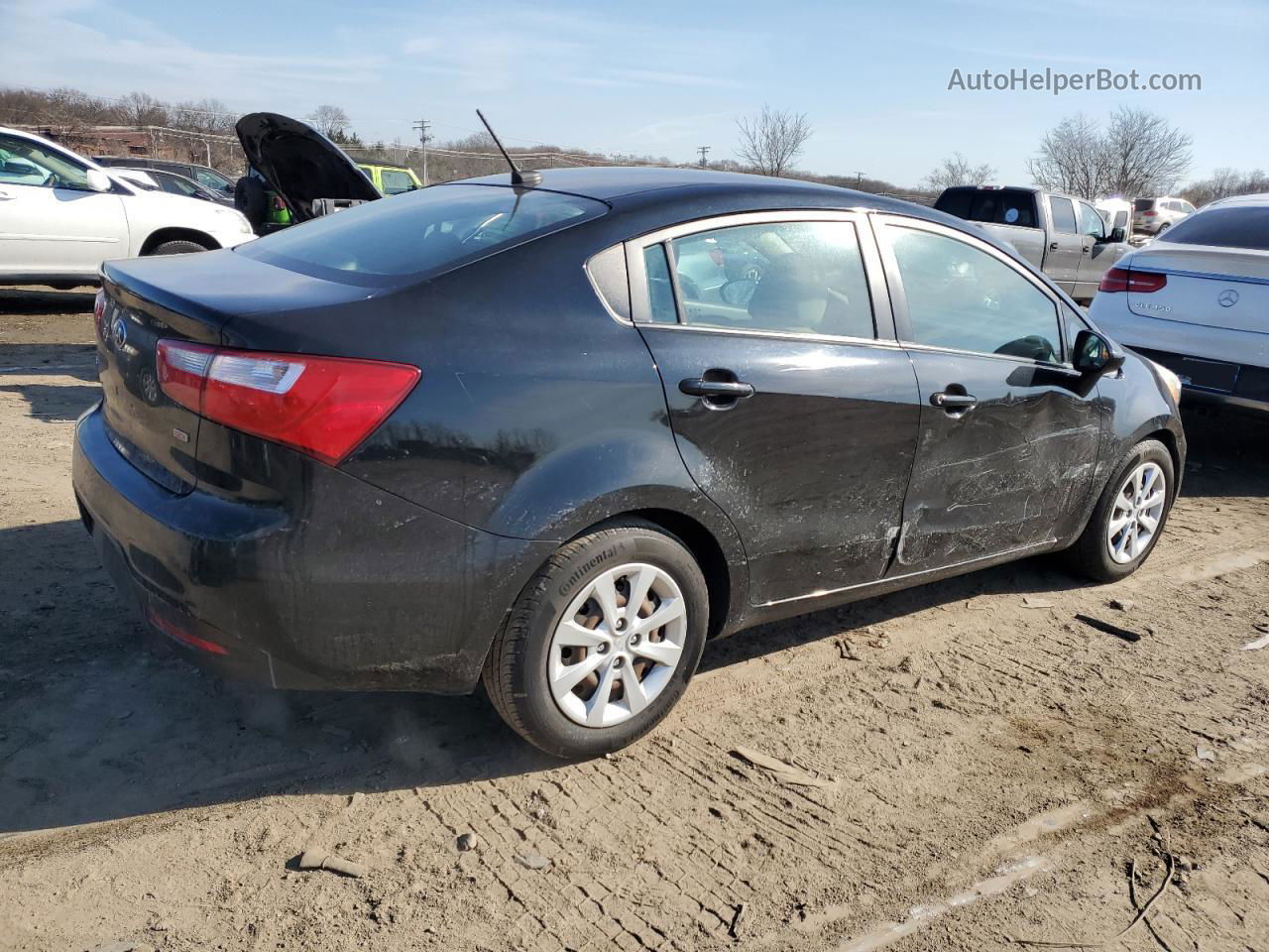 2014 Kia Rio Lx Black vin: KNADM4A32E6346073