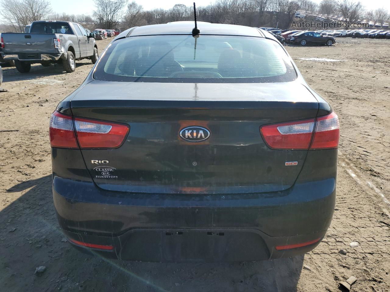 2014 Kia Rio Lx Черный vin: KNADM4A32E6346073