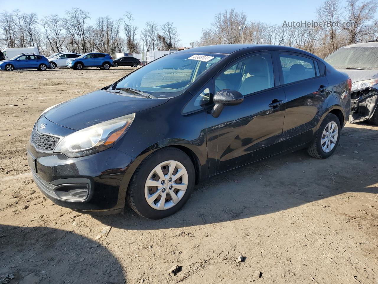 2014 Kia Rio Lx Black vin: KNADM4A32E6346073