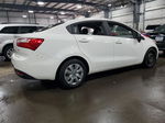 2014 Kia Rio Lx White vin: KNADM4A32E6351399