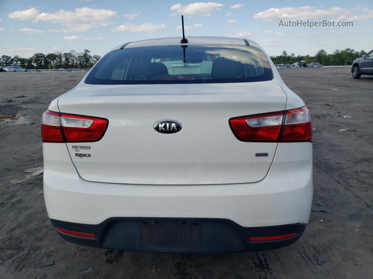 2014 Kia Rio Lx White vin: KNADM4A32E6365433