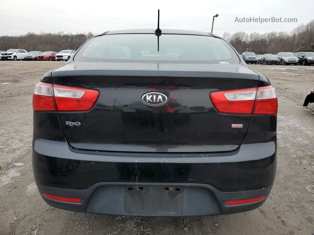 2014 Kia Rio Lx Black vin: KNADM4A32E6365643