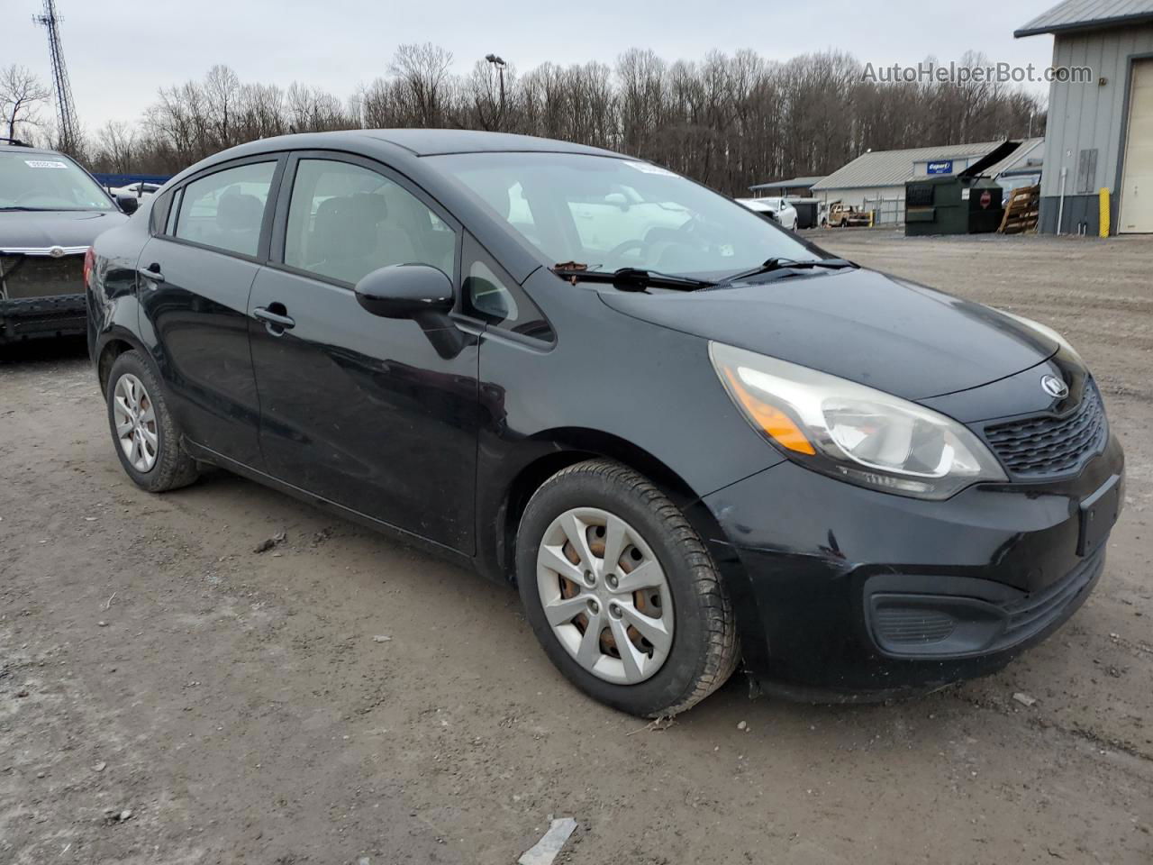 2014 Kia Rio Lx Black vin: KNADM4A32E6365643