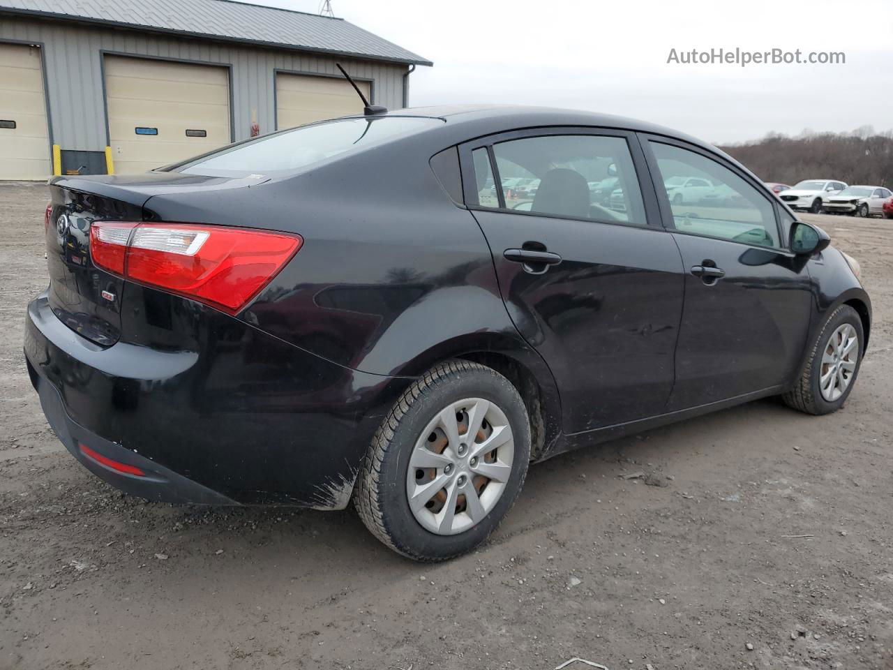 2014 Kia Rio Lx Black vin: KNADM4A32E6365643