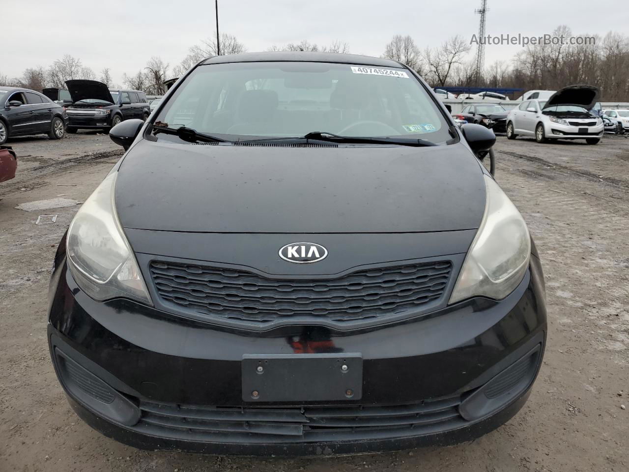 2014 Kia Rio Lx Black vin: KNADM4A32E6365643