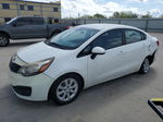 2014 Kia Rio Lx White vin: KNADM4A32E6366002