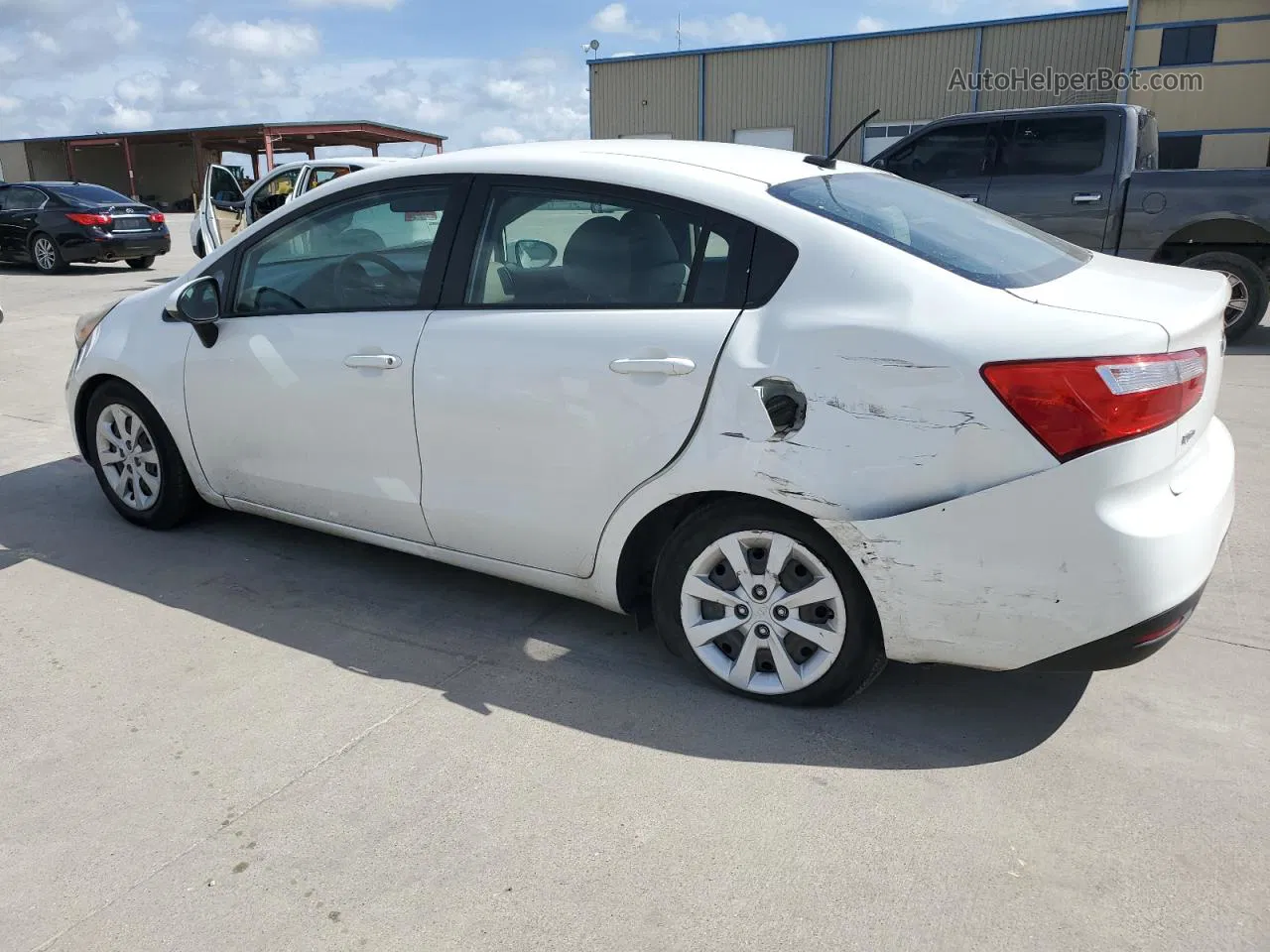 2014 Kia Rio Lx Белый vin: KNADM4A32E6366002