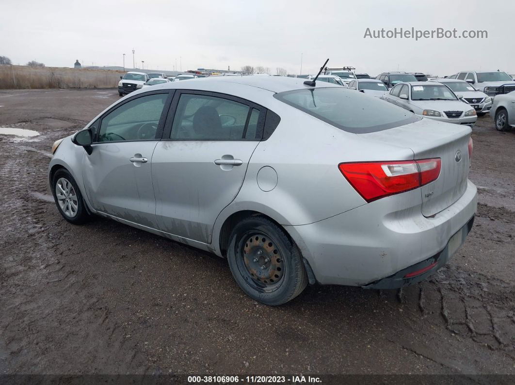 2014 Kia Rio Lx Silver vin: KNADM4A32E6367649