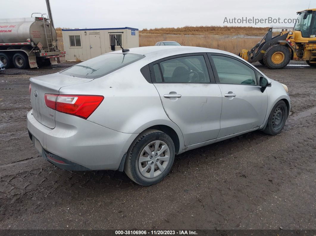 2014 Kia Rio Lx Silver vin: KNADM4A32E6367649