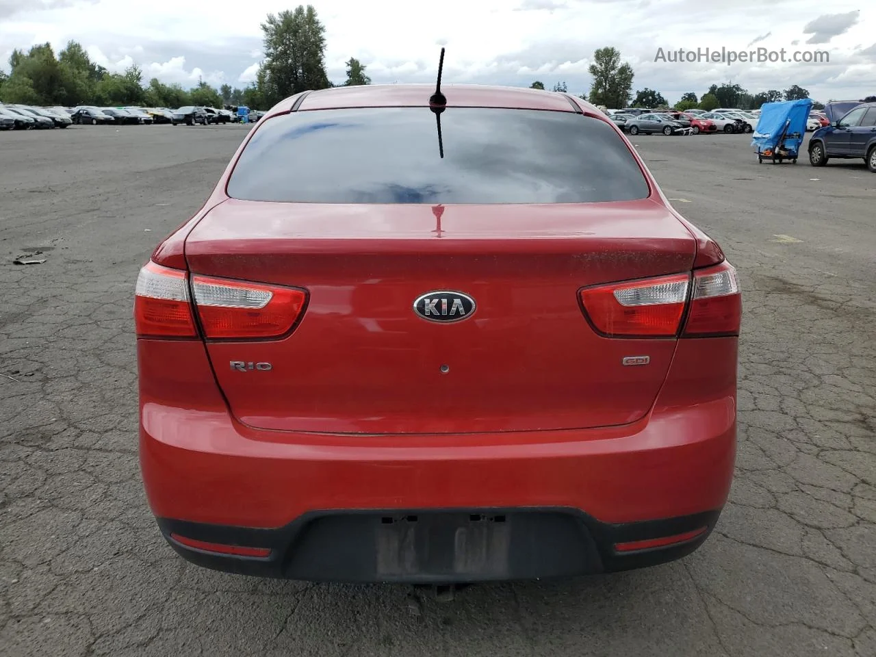 2014 Kia Rio Lx Красный vin: KNADM4A32E6396245