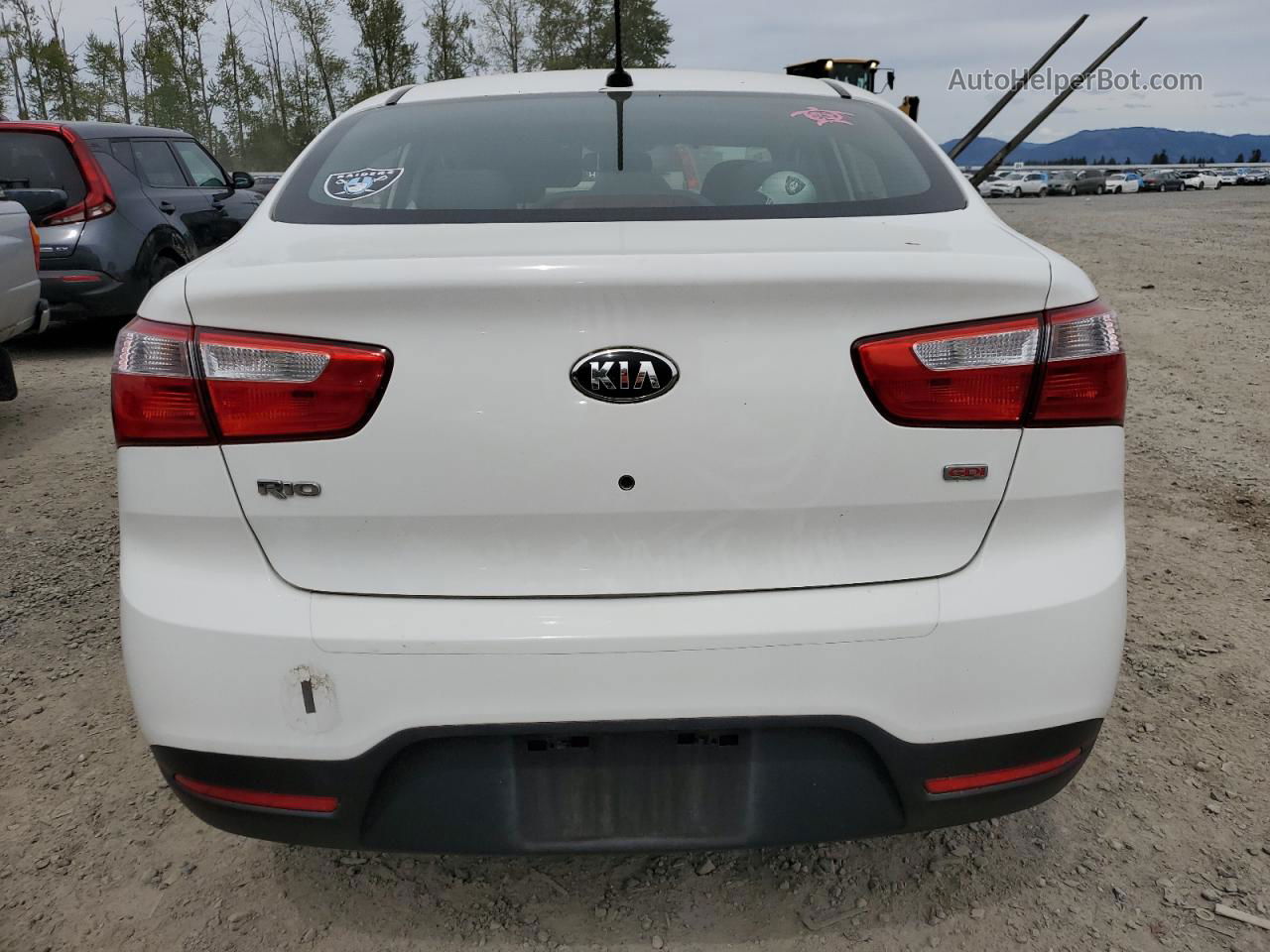 2014 Kia Rio Lx White vin: KNADM4A32E6396259