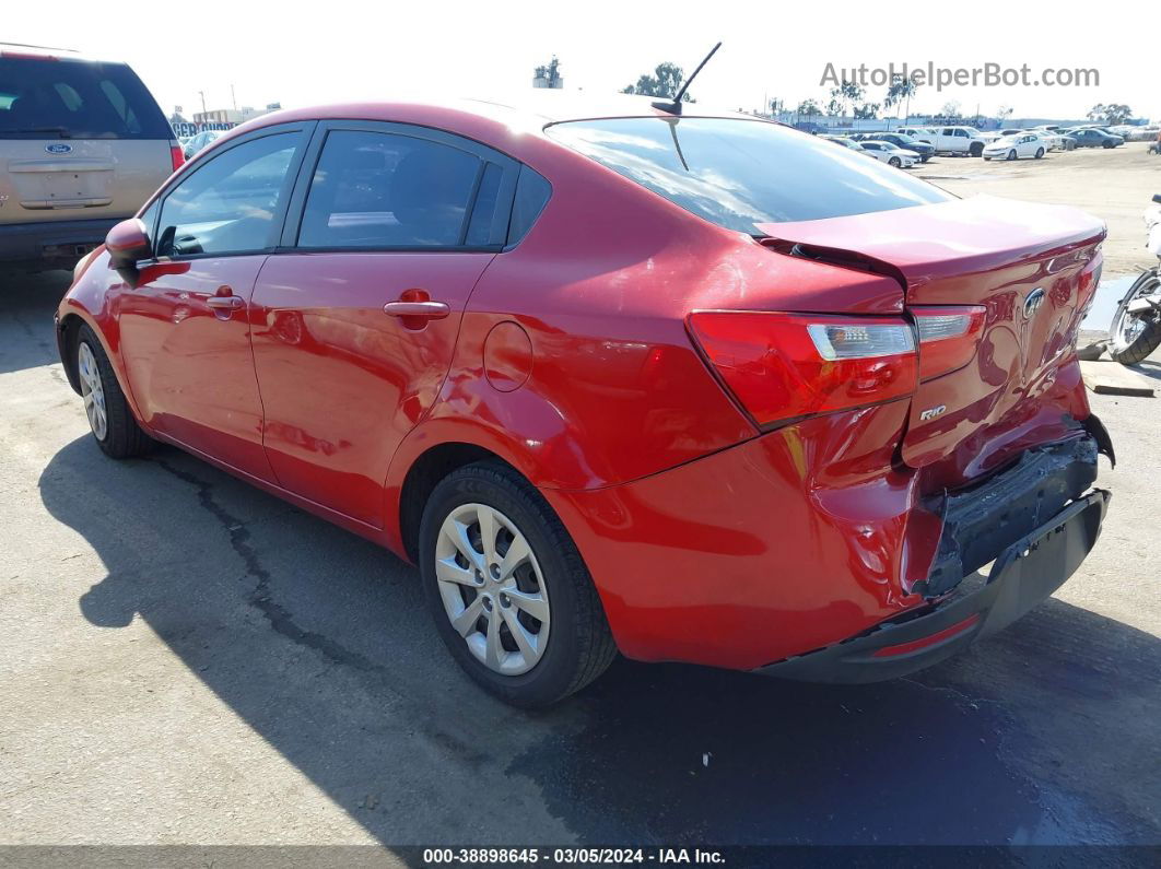 2014 Kia Rio Lx Красный vin: KNADM4A32E6399551