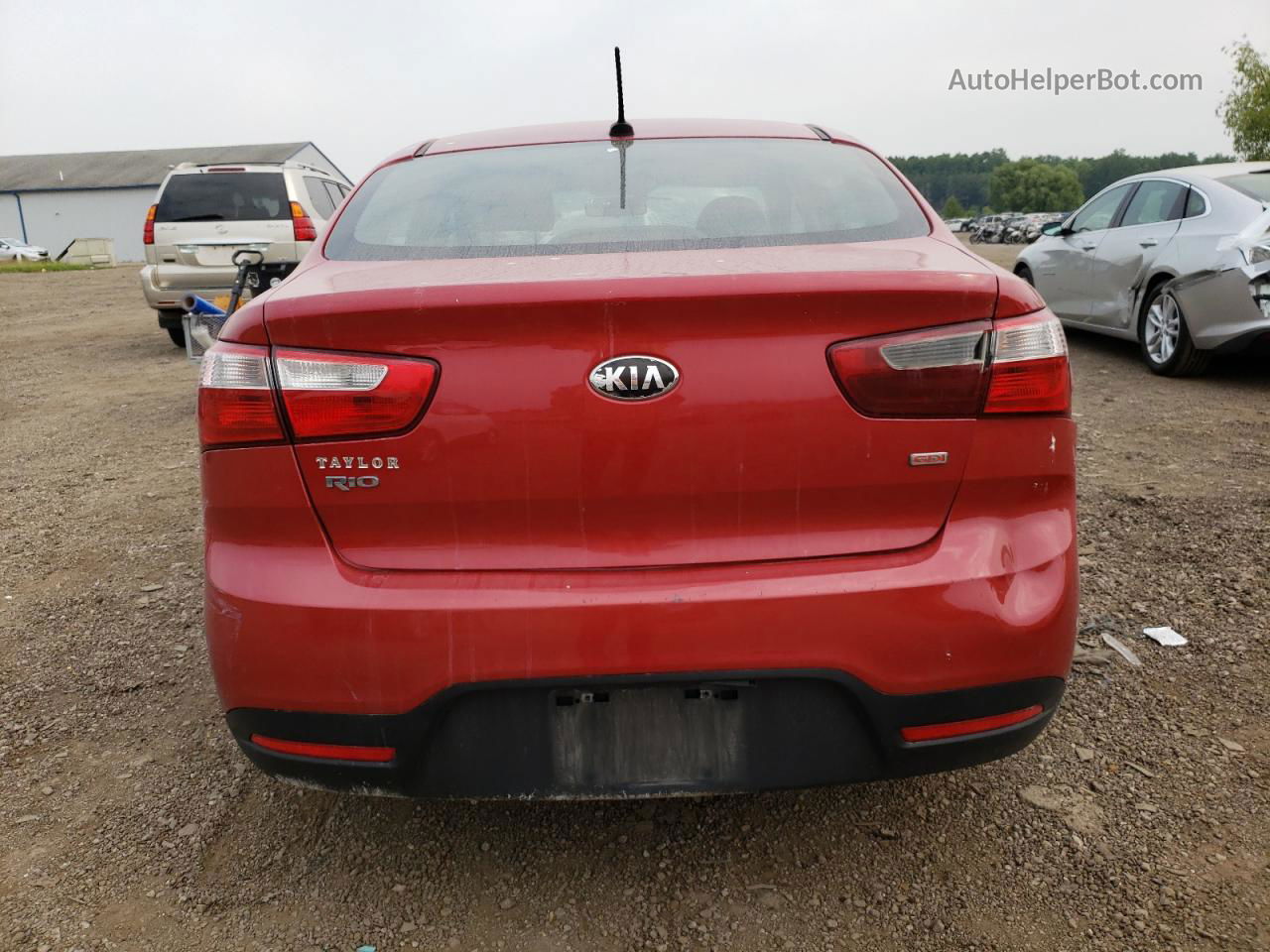 2014 Kia Rio Lx Red vin: KNADM4A32E6408099