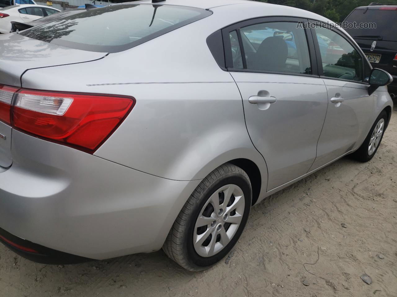 2013 Kia Rio Lx Silver vin: KNADM4A33D6209383