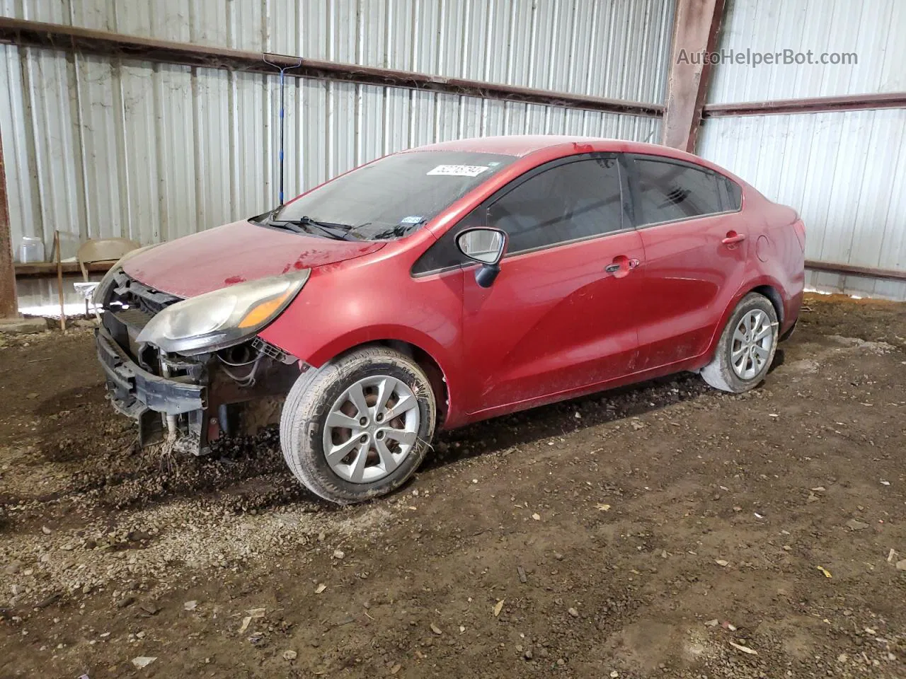 2013 Kia Rio Lx Burn vin: KNADM4A33D6263203