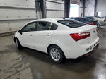 2013 Kia Rio Lx White vin: KNADM4A33D6272127