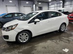 2013 Kia Rio Lx White vin: KNADM4A33D6272127