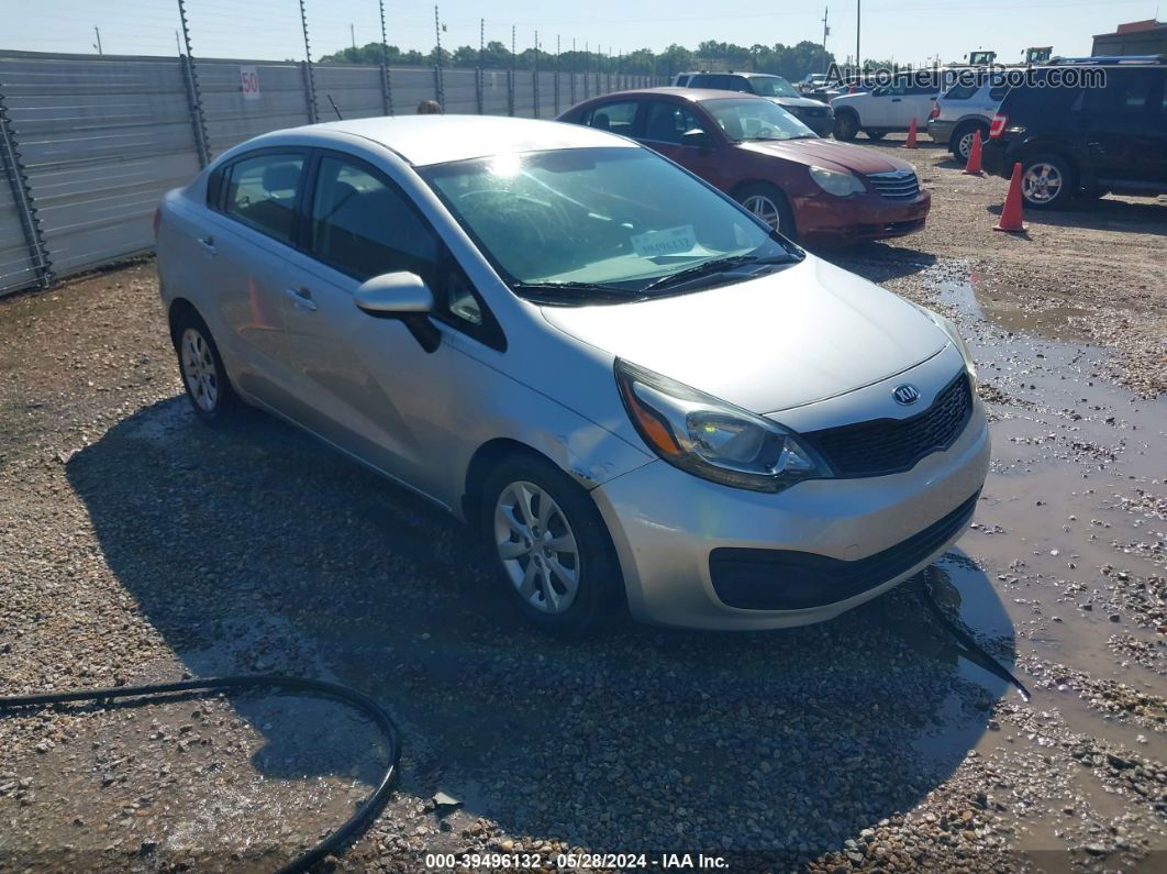 2013 Kia Rio Lx Silver vin: KNADM4A33D6280096