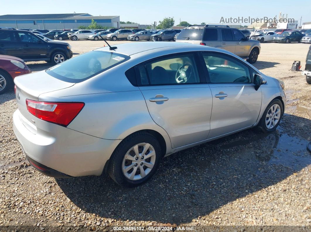 2013 Kia Rio Lx Silver vin: KNADM4A33D6280096