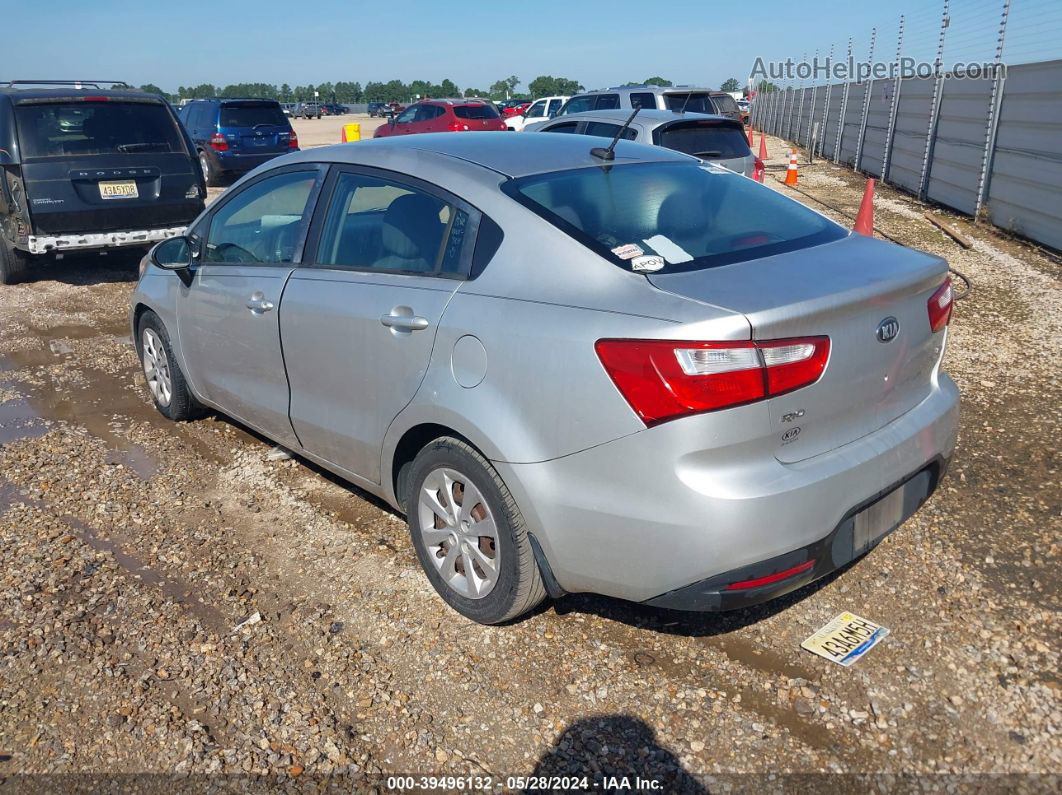 2013 Kia Rio Lx Silver vin: KNADM4A33D6280096