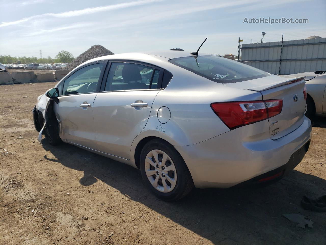 2013 Kia Rio Lx Серебряный vin: KNADM4A33D6283919