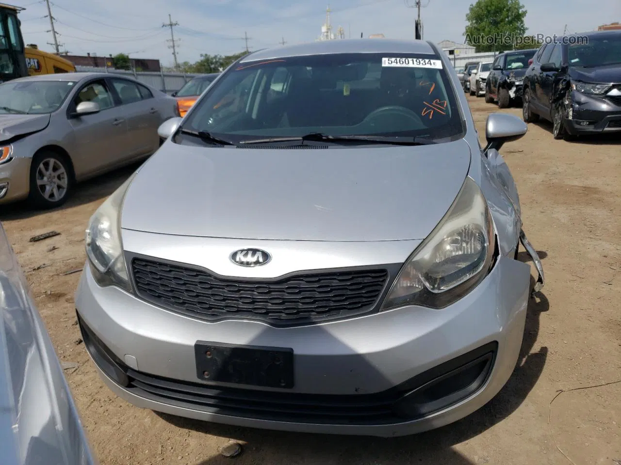 2013 Kia Rio Lx Серебряный vin: KNADM4A33D6283919