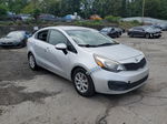 2014 Kia Rio Lx Silver vin: KNADM4A33E6323255