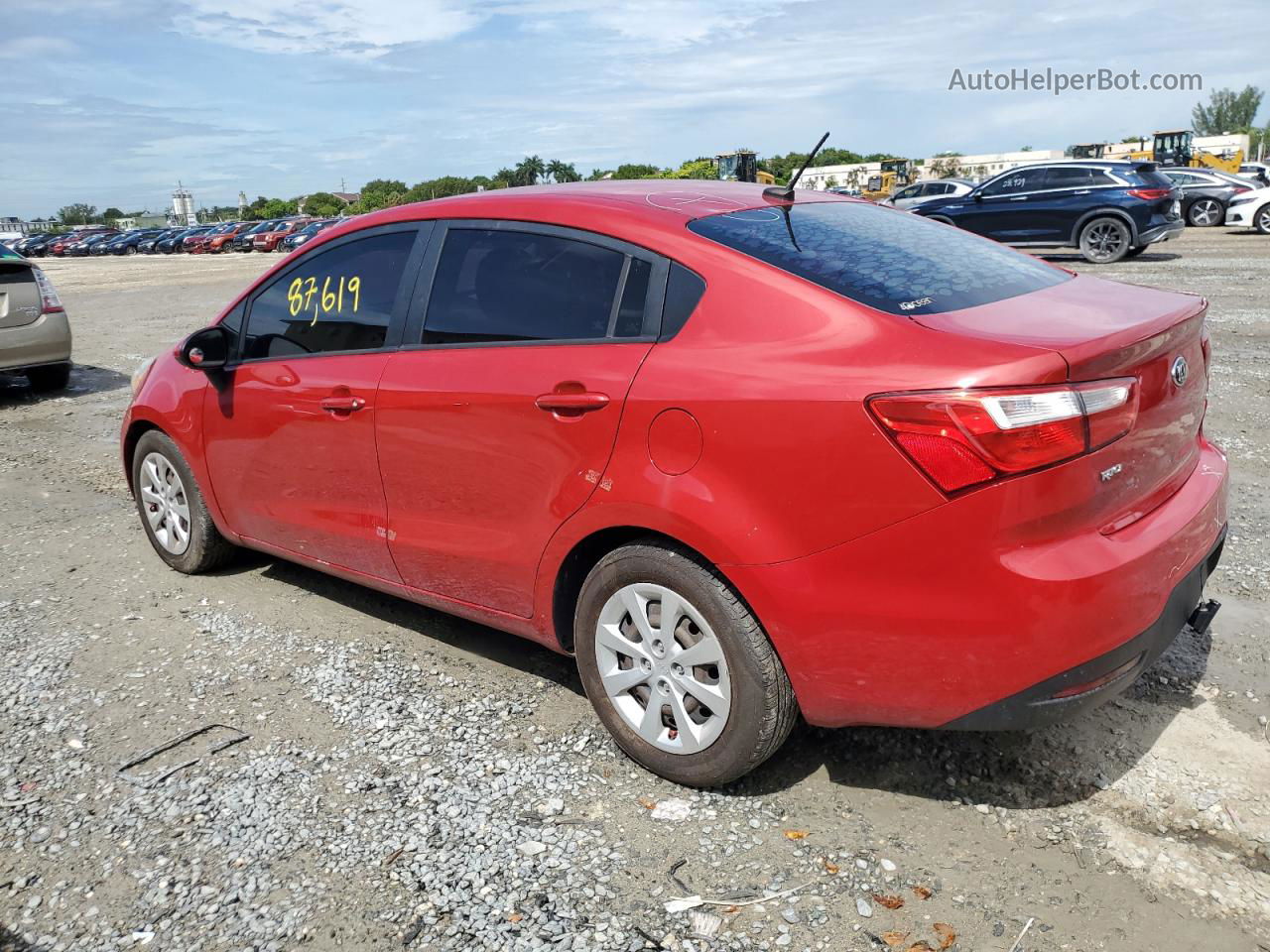 2014 Kia Rio Lx Красный vin: KNADM4A33E6326527