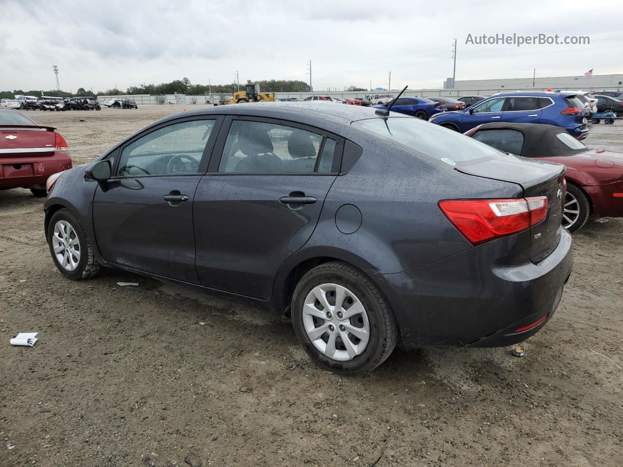 2014 Kia Rio Lx Charcoal vin: KNADM4A33E6327905