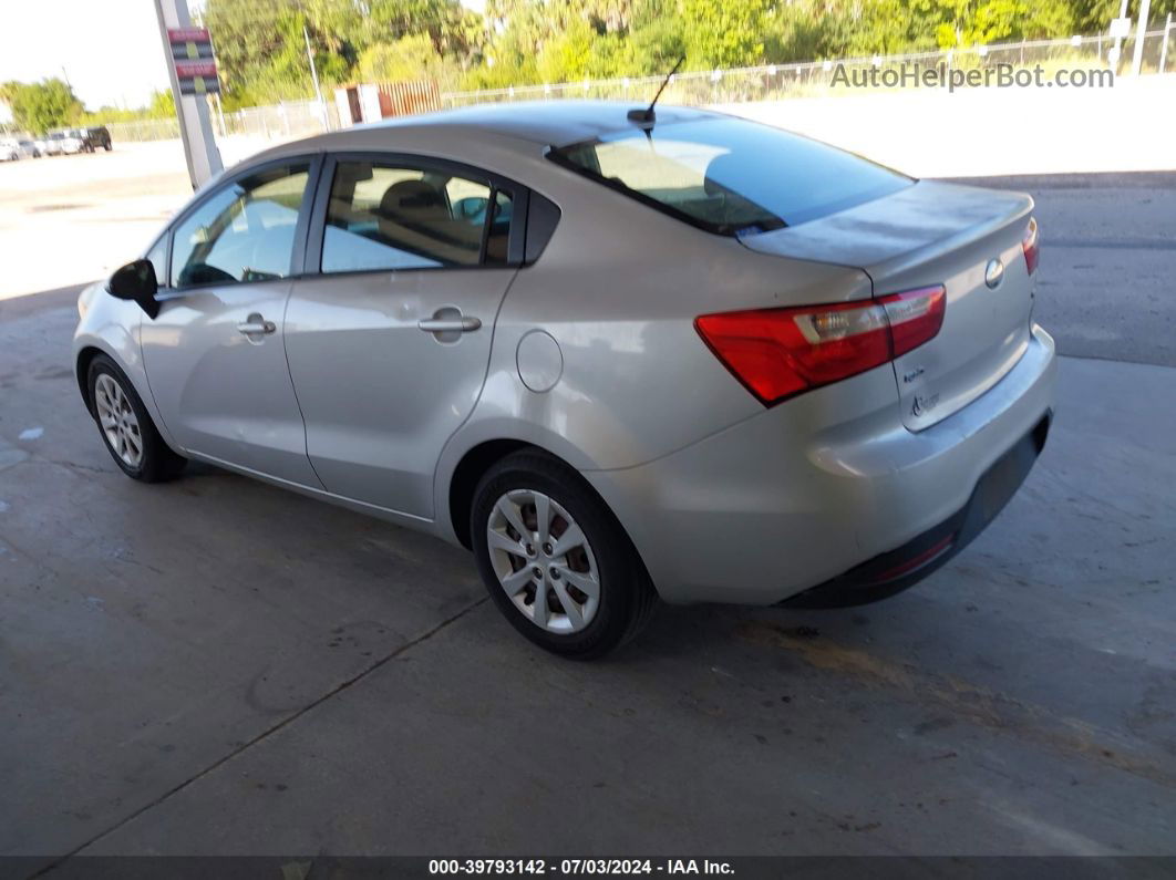 2014 Kia Rio Lx Silver vin: KNADM4A33E6328262