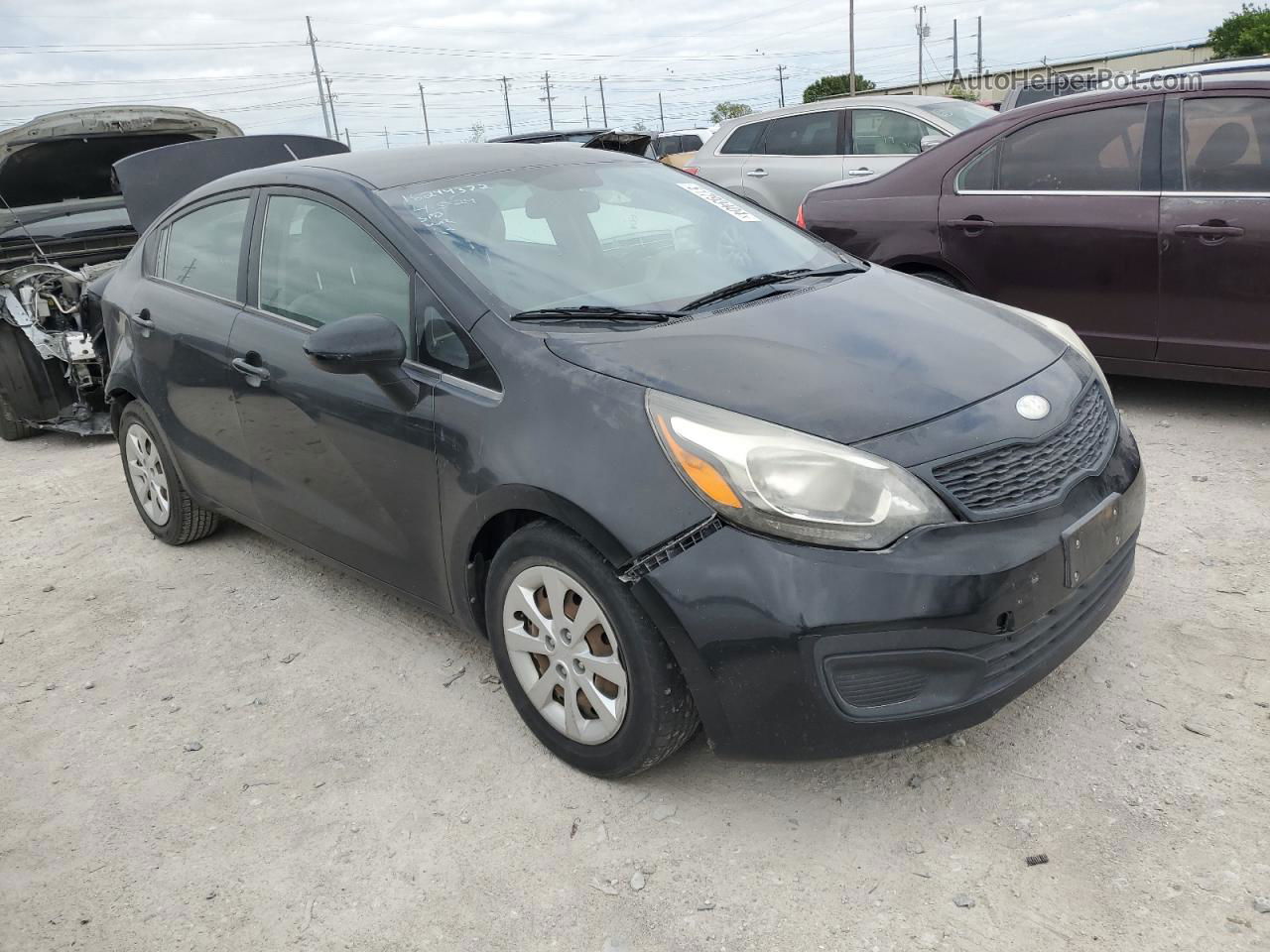 2014 Kia Rio Lx Black vin: KNADM4A33E6330075