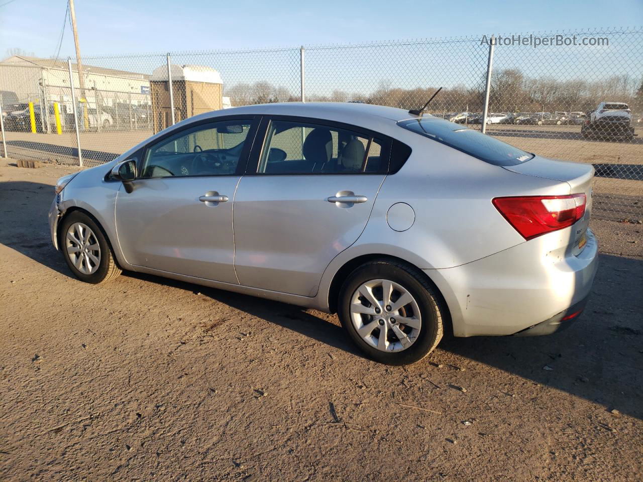 2014 Kia Rio Lx Silver vin: KNADM4A33E6345093