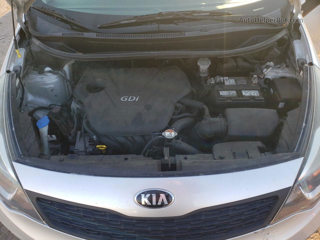 2014 Kia Rio Lx Silver vin: KNADM4A33E6345093