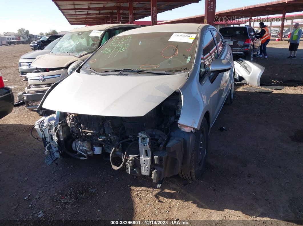 2014 Kia Rio Lx Silver vin: KNADM4A33E6352237