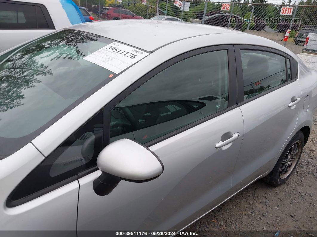 2014 Kia Rio Lx Silver vin: KNADM4A33E6354165